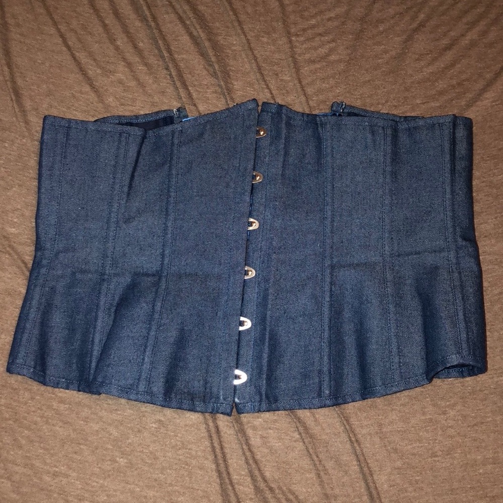 Blue Denim Corset